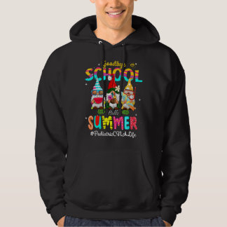 Pediatric Cna Gnome Goodbye School Hello Summer Hoodie
