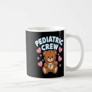 Pediatric Crew Nurse Bear Heart Stethoscope Peds  Coffee Mug