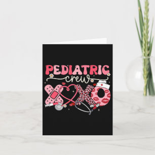 Pediatric Crew Nurse Valentine Leopard Crew Peds Card