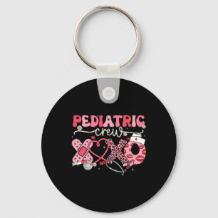 Pediatric Crew Nurse Valentine Leopard Crew Peds Keychain