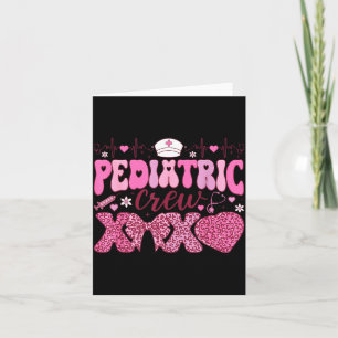 Pediatric Crew Xoxo Nurse Valentines Day Coquette Card