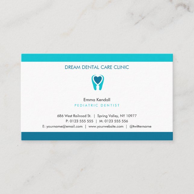 Pediatric Dentist | Dental Practice Business Card (Front)