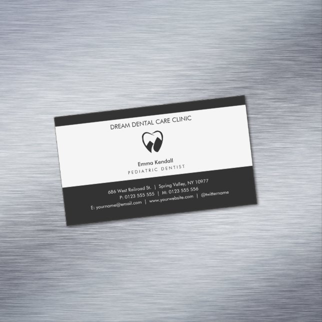Pediatric Dentist | Dental Practice Magnetic Business Card (In Situ)