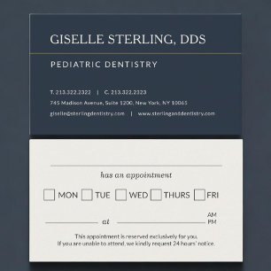 Pediatric Dentistry Office Appointment Reminder Card