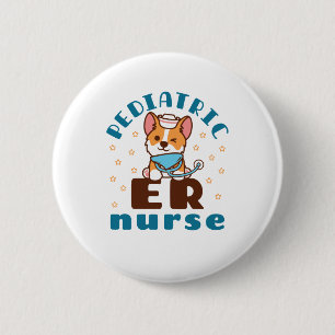 Pediatric ER Nurse 2 Inch Round Button