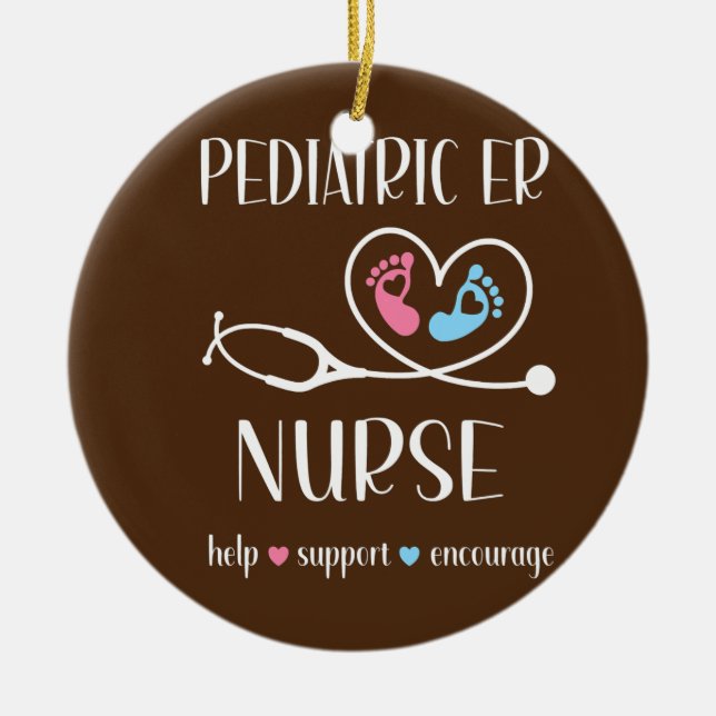 Pediatric ER Nurse Appreciation Pediatric Ceramic Ornament (Front)