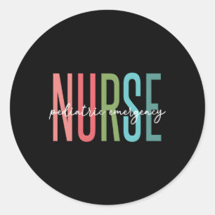 Pediatric Er Nurse Emergency Room Rn Nursing Appre Classic Round Sticker