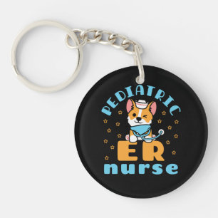 Pediatric ER Nurse Peds Nursing Keychain