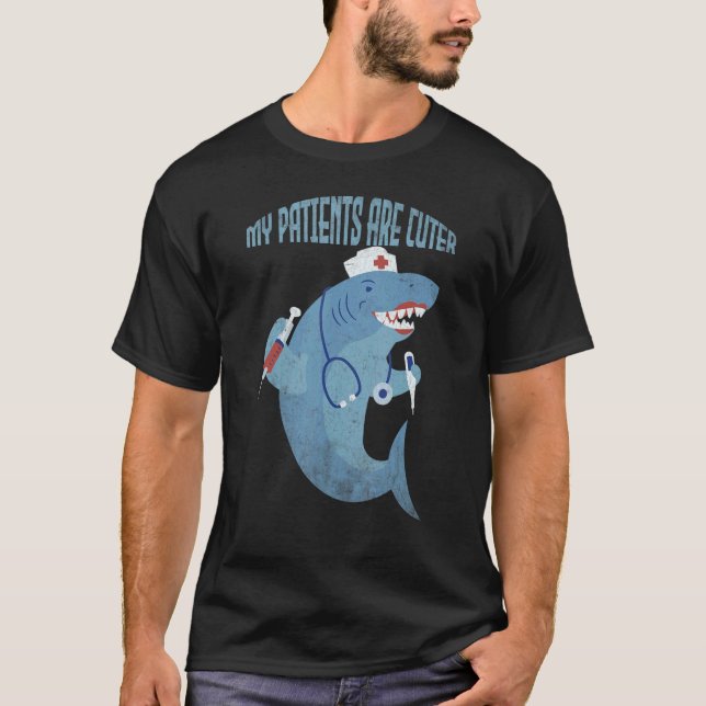 Pediatric My patients are cuter shark Nurse Ped Nu T-Shirt (Front)