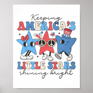 Pediatric Nurse 4th Of July Little Stars Shining B Poster