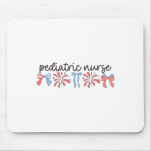 Pediatric Nurse 4th Of July Peds Nurse Pediatric N Mouse Pad