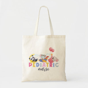 Pediatric Nurse Animal Safari Zoo Peds Nurse Nursi Tote Bag