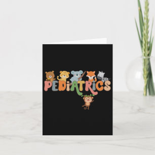Pediatric Nurse Animals Peds Nurse Crew School Nur Card