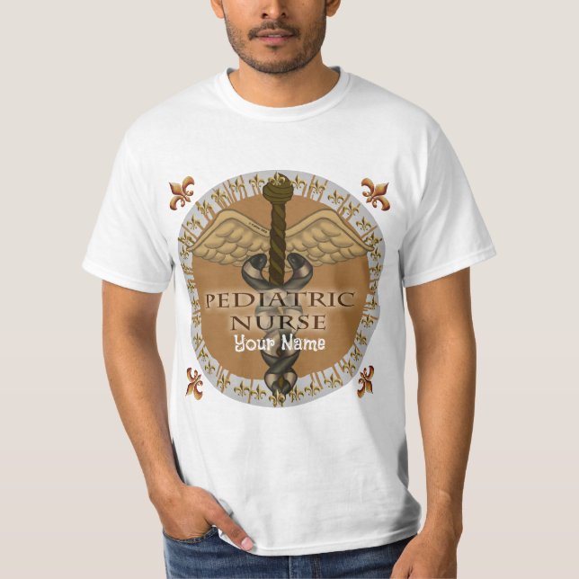 Pediatric Nurse Caduceus T-Shirt (Front)