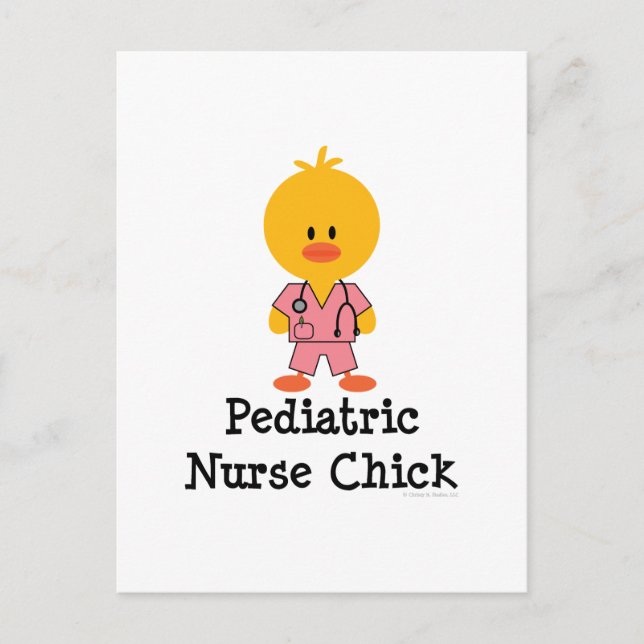 Pediatric Nurse Chick Postcard (Front)