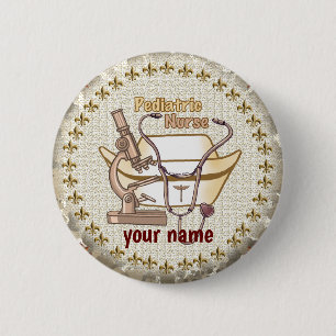 Pediatric Nurse Collage  pin button 