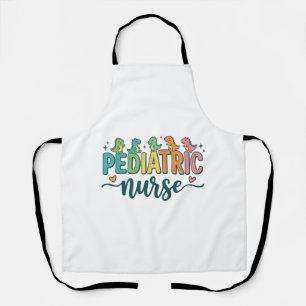 Pediatric Nurse Dinosaur Vintage Style Shirt Desig Apron