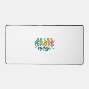 Pediatric Nurse Dinosaur Vintage Style Shirt Desig Desk Mat