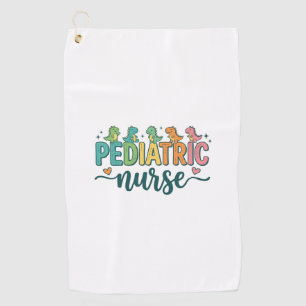 Pediatric Nurse Dinosaur Vintage Style Shirt Desig Golf Towel