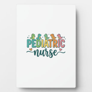 Pediatric Nurse Dinosaur Vintage Style Shirt Desig Plaque