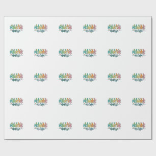 Pediatric Nurse Dinosaur Vintage Style Shirt Desig Wrapping Paper