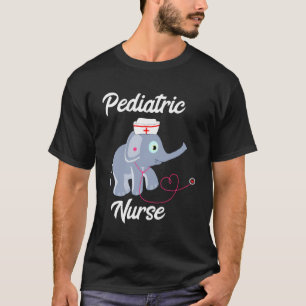Pediatric Nurse Elephant Baby Cute Picu Nursing On T-Shirt
