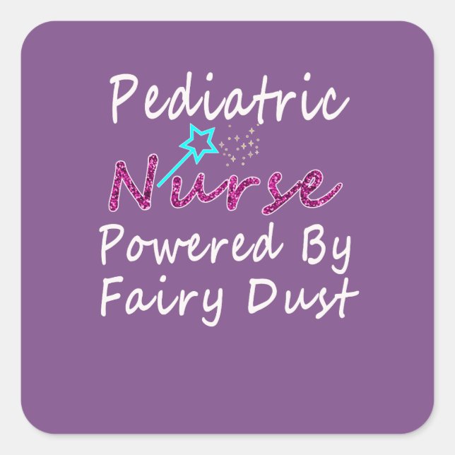 Pediatric Nurse fairy 2 Square Sticker (Front)