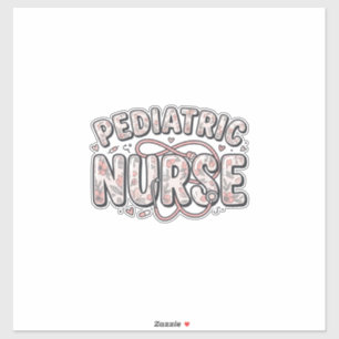 Pediatric Nurse Floral Vintage Engraving Design_1