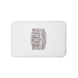 Pediatric Nurse Floral Vintage Engraving Design_1 Bath Mat