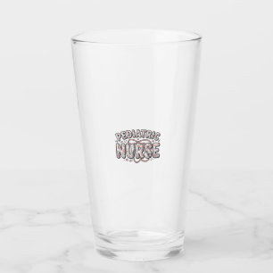 Pediatric Nurse Floral Vintage Engraving Design_1 Glass