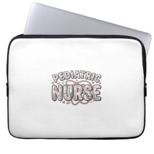 Pediatric Nurse Floral Vintage Engraving Design_1 Laptop Sleeve