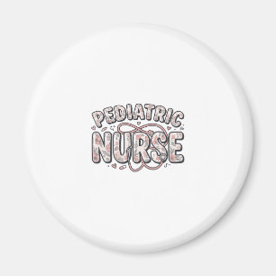 Pediatric Nurse Floral Vintage Engraving Design_1 Magnet