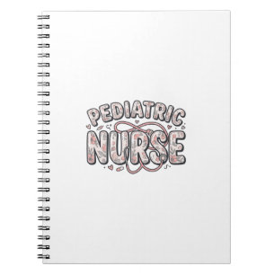 Pediatric Nurse Floral Vintage Engraving Design_1 Notebook