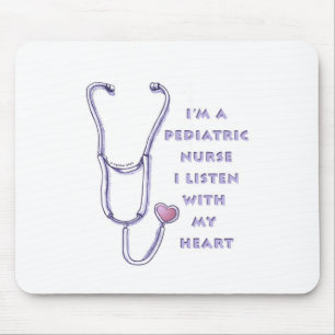 Pediatric Nurse Heart Mouse Pad