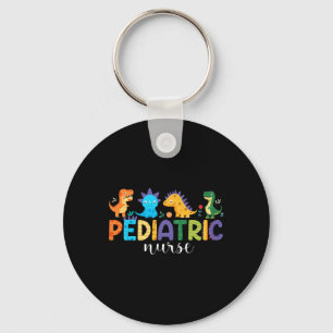 Pediatric Nurse Peds Nursing Dinosaur Appreciation Keychain