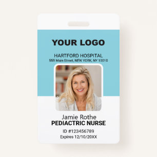 Pediatric Nurse Photo Logo Badge