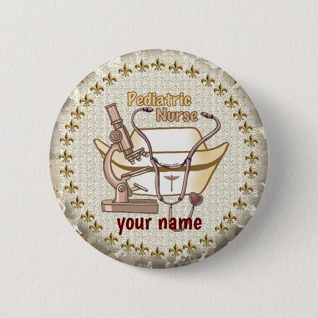 Pediatric Nurse  pin button  (Front)
