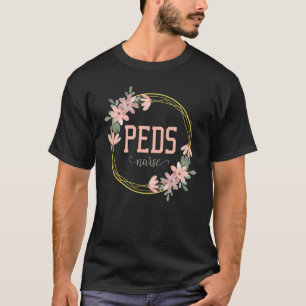 Pediatric Nurse Practioner Peds Flower Nursing Pro T-Shirt