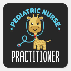 Pediatric Nurse Practitioner NP Square Sticker