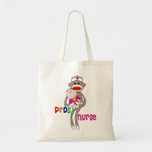 Pediatric Nurse Sock Monkey Tote bag