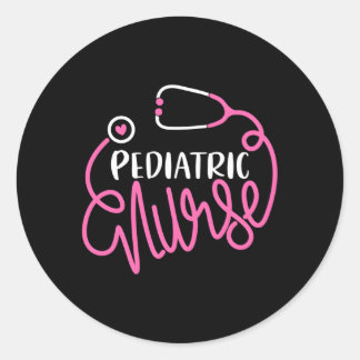 Pediatric Nurse Stethoscope Pediatrician Nursing S Classic Round Sticker
