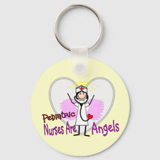 Pediatric Nurses are Angels Keychain