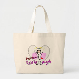 Pediatric Nurses are Angels Large Tote Bag