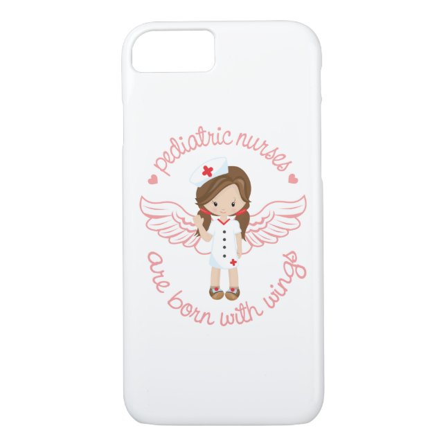 Pediatric Nurses Are Born With Wings Case-Mate iPhone Case (Back)
