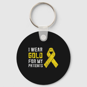 Pediatric Oncology Nurse Gift Childhood Cancer Awa Keychain