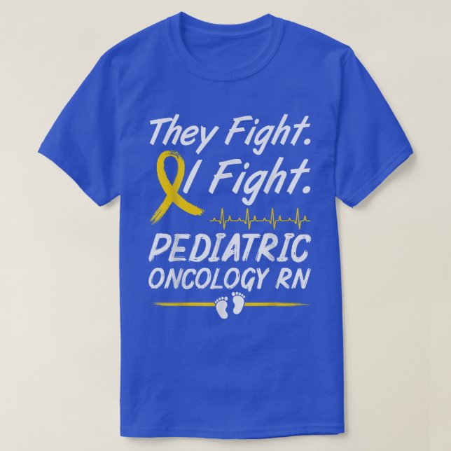 Pediatric Oncology Nurse Shirt RN Childhood Cancer (Design Front)