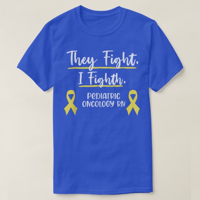 Pediatric Oncology Nurse Shirt RN Childhood Cancer (Design Front)
