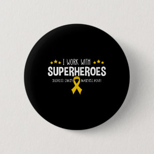 Pediatric Oncology RN Nurse Oncologist Ribbon 2 Inch Round Button