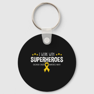 Pediatric Oncology  RN Nurse Oncologist Ribbon Keychain