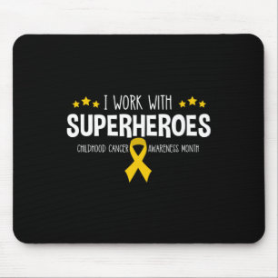 Pediatric Oncology RN Nurse Oncologist Ribbon Mouse Pad